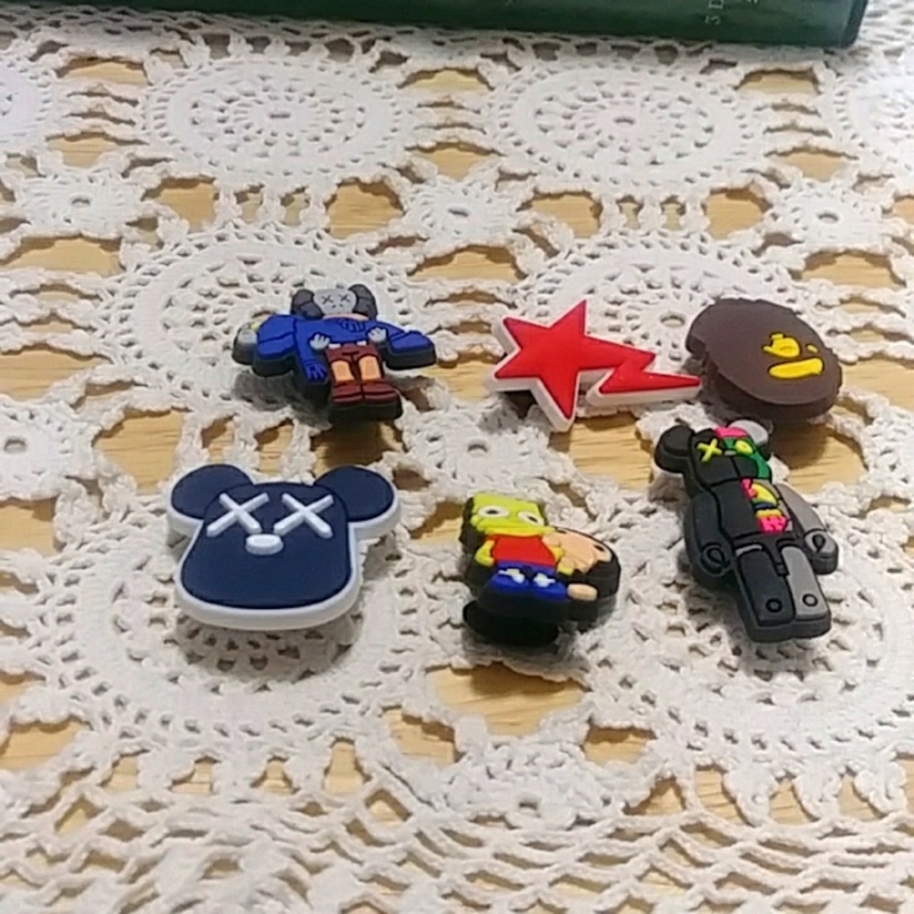 Jibbitz, for Crocs or similar, Shoe Charms, set of 6